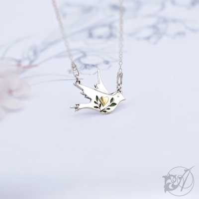 Ptaszek z Gałązką Wisiorek